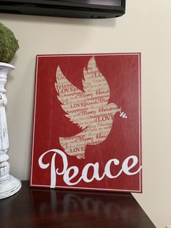 “PEACE” wall hanging.. 16”x20”