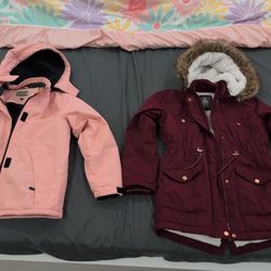 10-12T Girls pink and red  ​Puffer Jacket / Puffer Coat