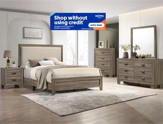 4pcs queen bedroom set with Orthopedic mattress included