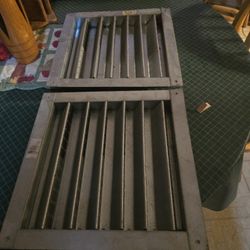 2 - 12" x 12" Heavy-Duty Galvanized Steel Wall Louvers – Industrial Grade (NOS)