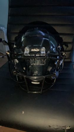 Schutt F7 Large Black Football Helmet Full Face w/ Facemask Visor And Battle Chin strap