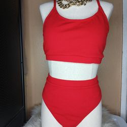 Red Two Piece Bikini