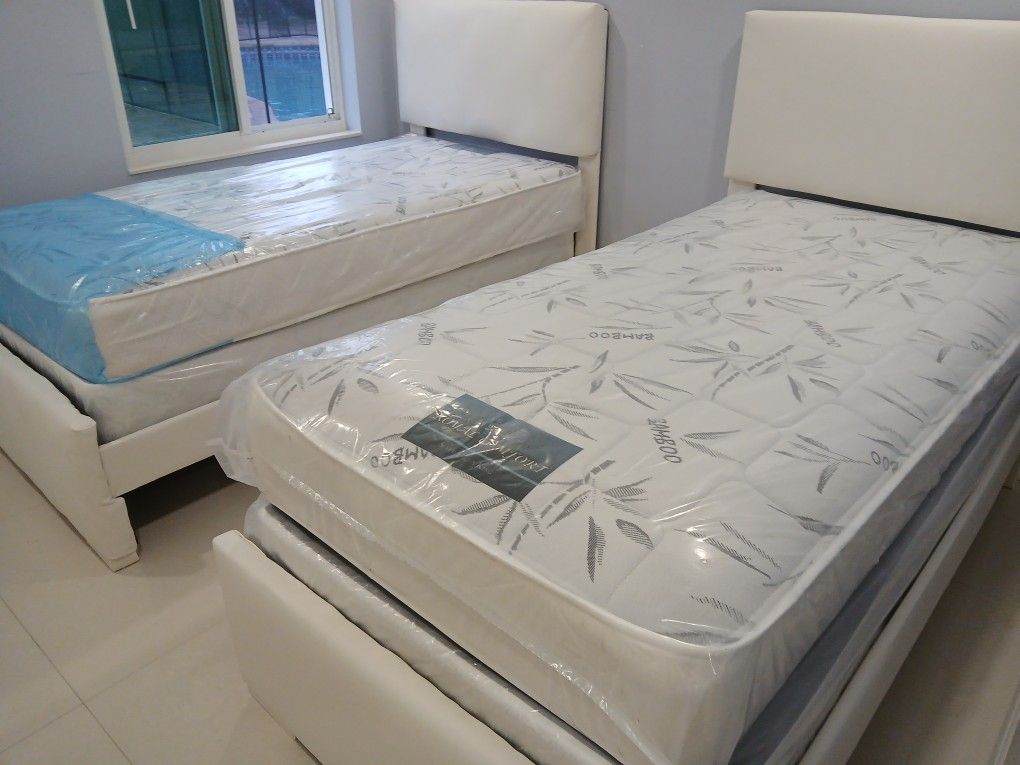 $275 Twin Bed+Mattress And Box Spring. Brand New. Free Delivery.