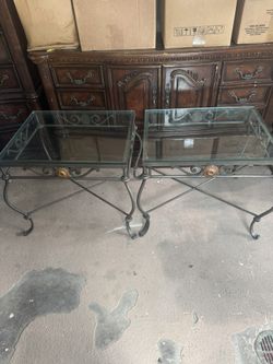 Twin living Room glass End Tables