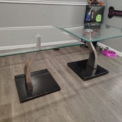 Contemporary Glass End Tables