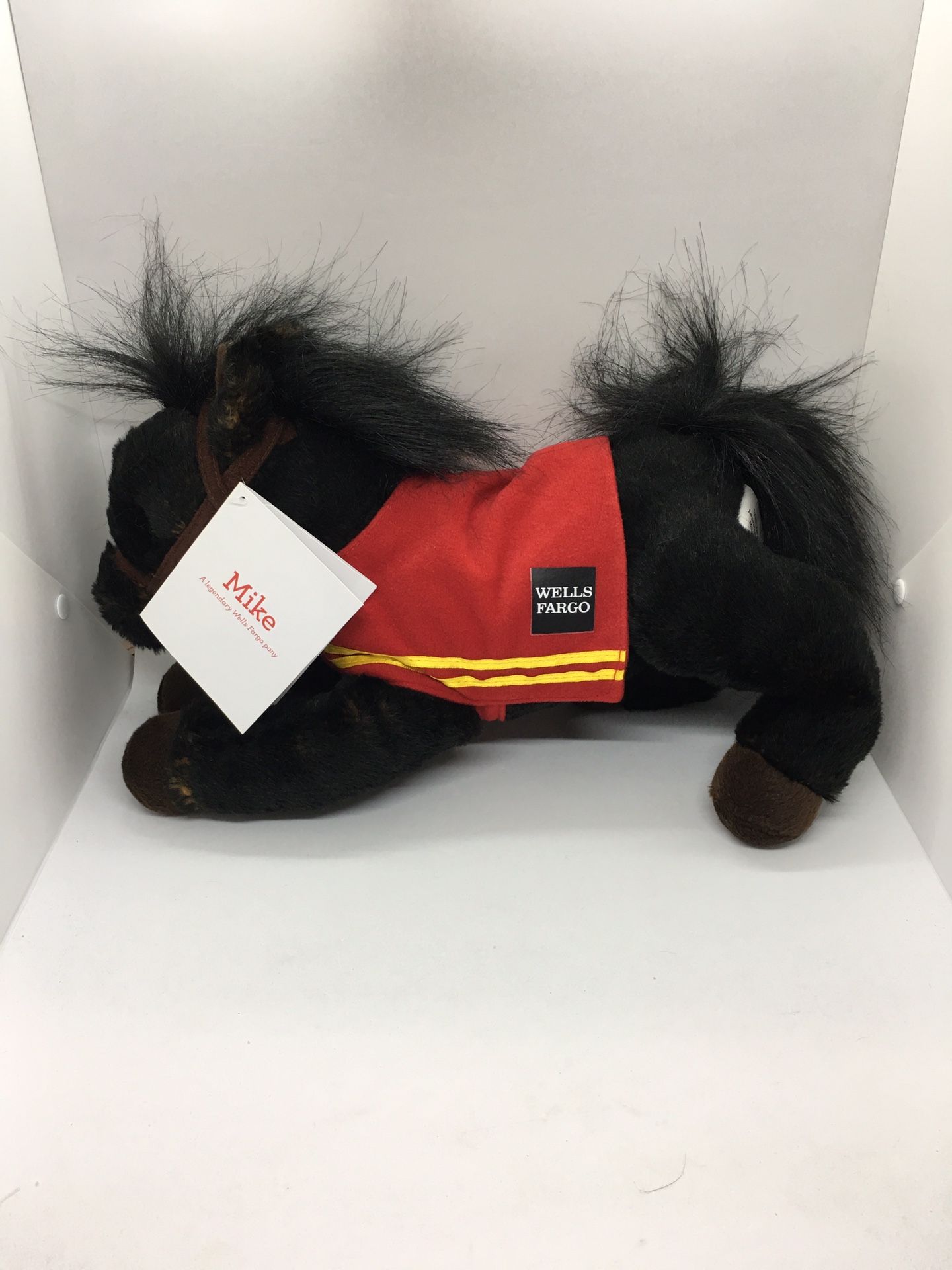 2016 Wells Fargo Black Mike Legendary Pony Plush Doll NWT