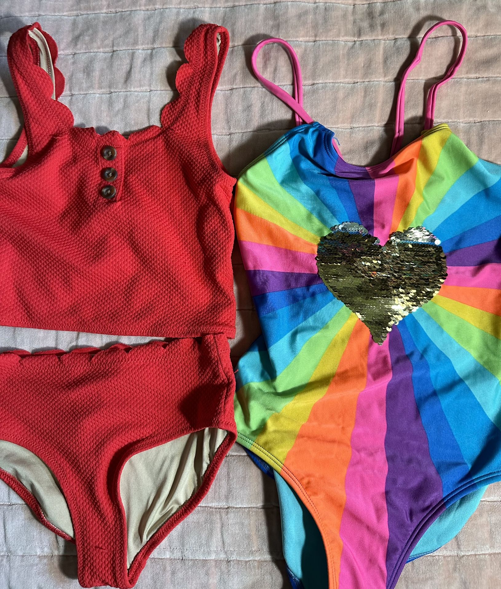 Girls Cat & Jack Old Navy Swimsuits Vguc 10 12