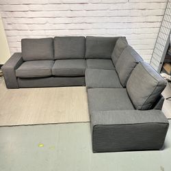 Grey Ikea Kivik Sectional Couch