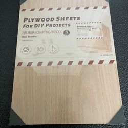 ROBOTIME 6-Pack Laser Wood Sheets 1/8" - 12 x 16 x 1/8 Inch - OAK- 3mm Plywood for Laser Cutting, Laser Engraving Blanks  