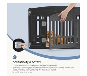 Black 4 Panel Detachable Pet Playpen 