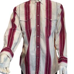 Express Rider Men’s Vintage Western Shirt Pearl Snap Buttons
