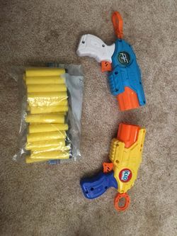 2 nerf guns and bullets $10 can meet or deliver
