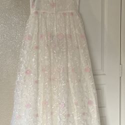 Brand New Prom/Homecoming Dress – Ivory & Pink Floral – Size 13/14