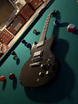 Jay Turser Single Cut Black Solid Body Electric Guitar 