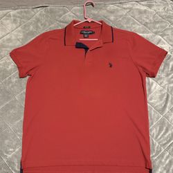 Polo Assn Red Shirt With Navy Large