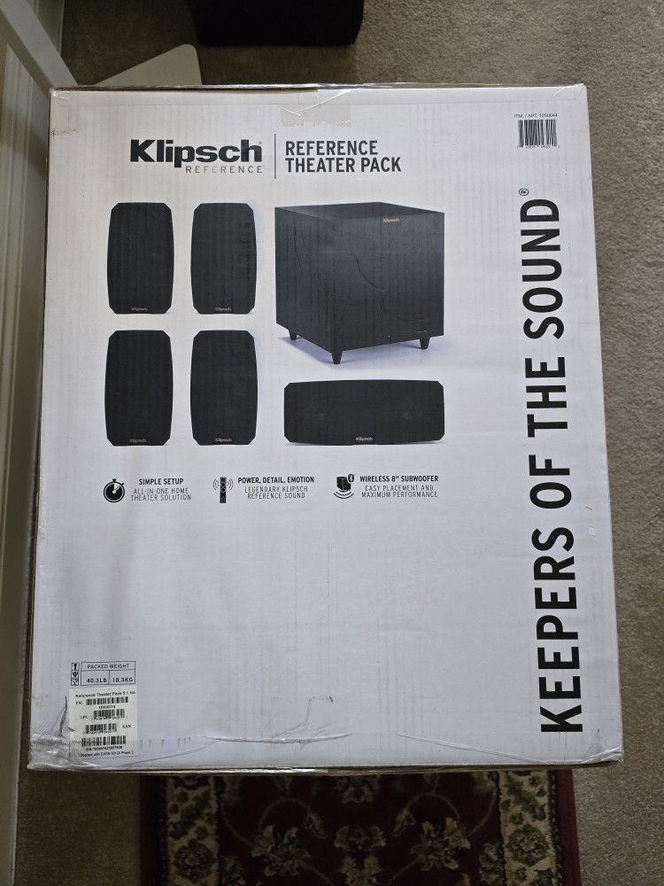 Klipsch Black Reference Theater Pack 5.1 Sound System