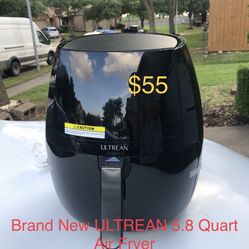 Brand New; ULTREAN 5.8q Air fryer Fully Functional And Tested