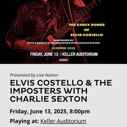 Elvis Costello tickets for Tonight 6/13