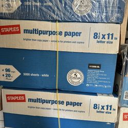 (6) Carton of Staples Multipurpose Copy Paper, 500 Sheets/Ream, 8 Reams/Carton