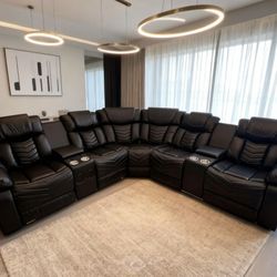 Power Recliner Sectional Sofa 
