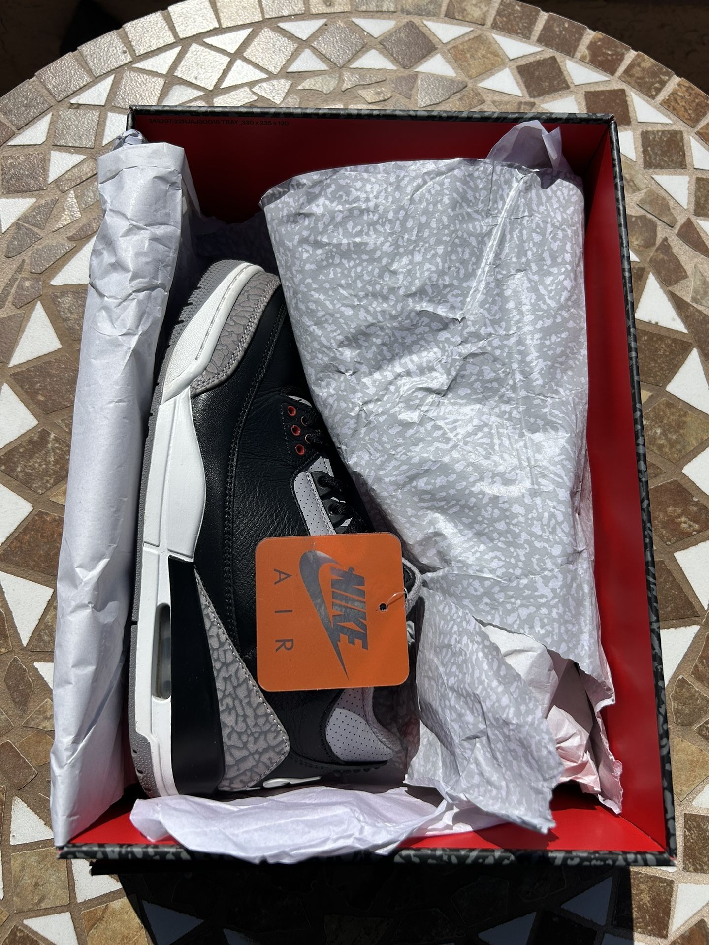 Jordan 3 Black Cement Size 8 Men’s