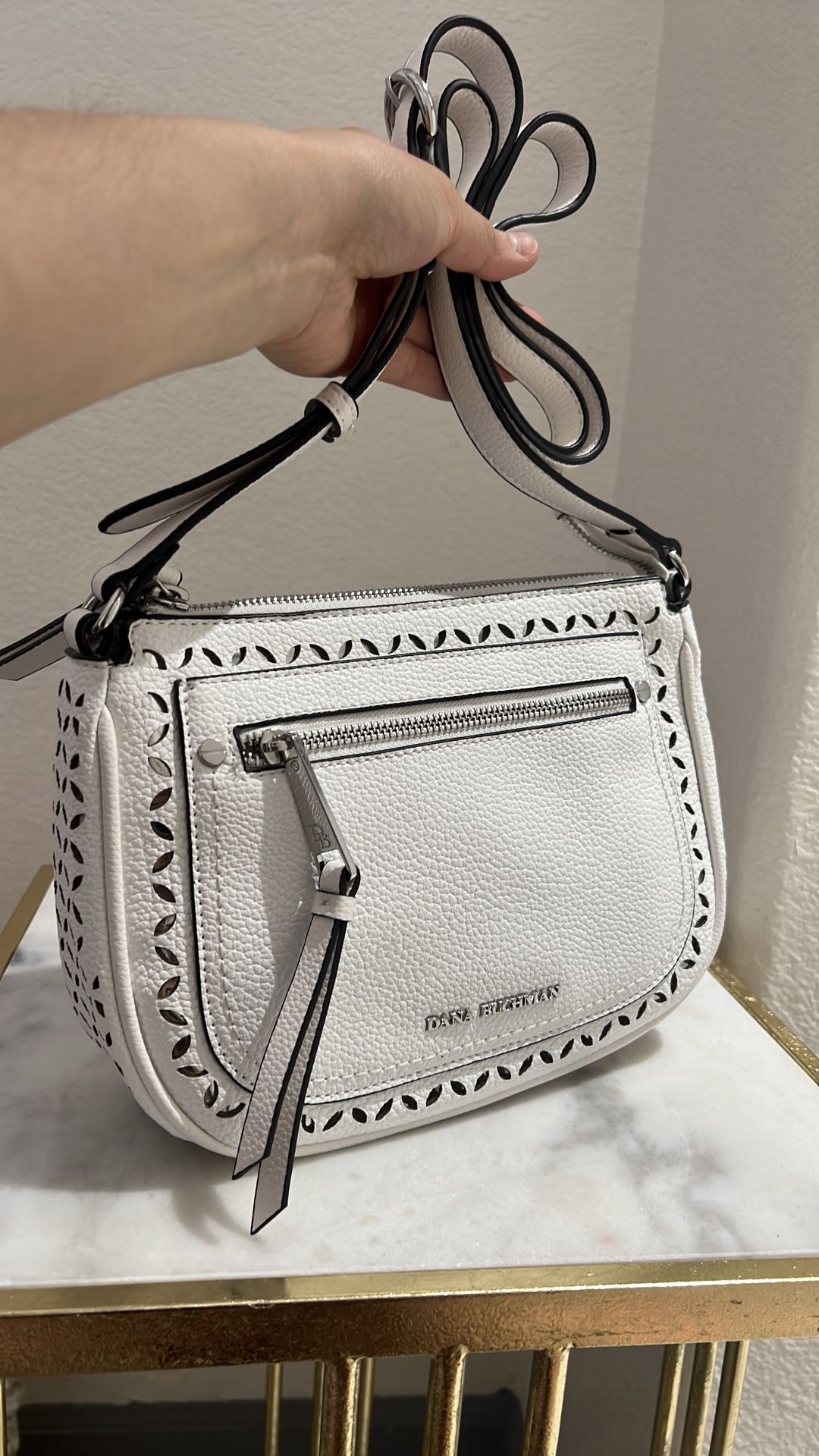 Dana Buchman Monroe Crossbody Bag in white