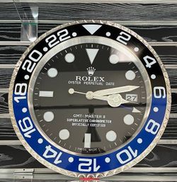 GMT-MASTER II Batman Batgirl Wall Clock | Black & Blue Bezel Insert | Black Dial