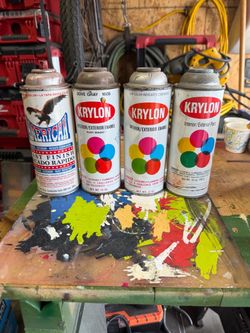 Vintage Krylon/American Eagle Lot Of 12 Spray Paint Cans Various Colors