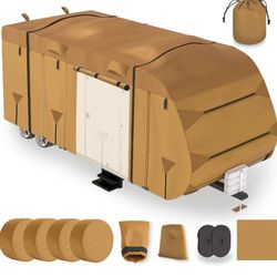 Lanceton 16-18 ft Travel Trailer Camper RV Cover Package Premium Heavy-Duty Waterproof Anti-UV Breat