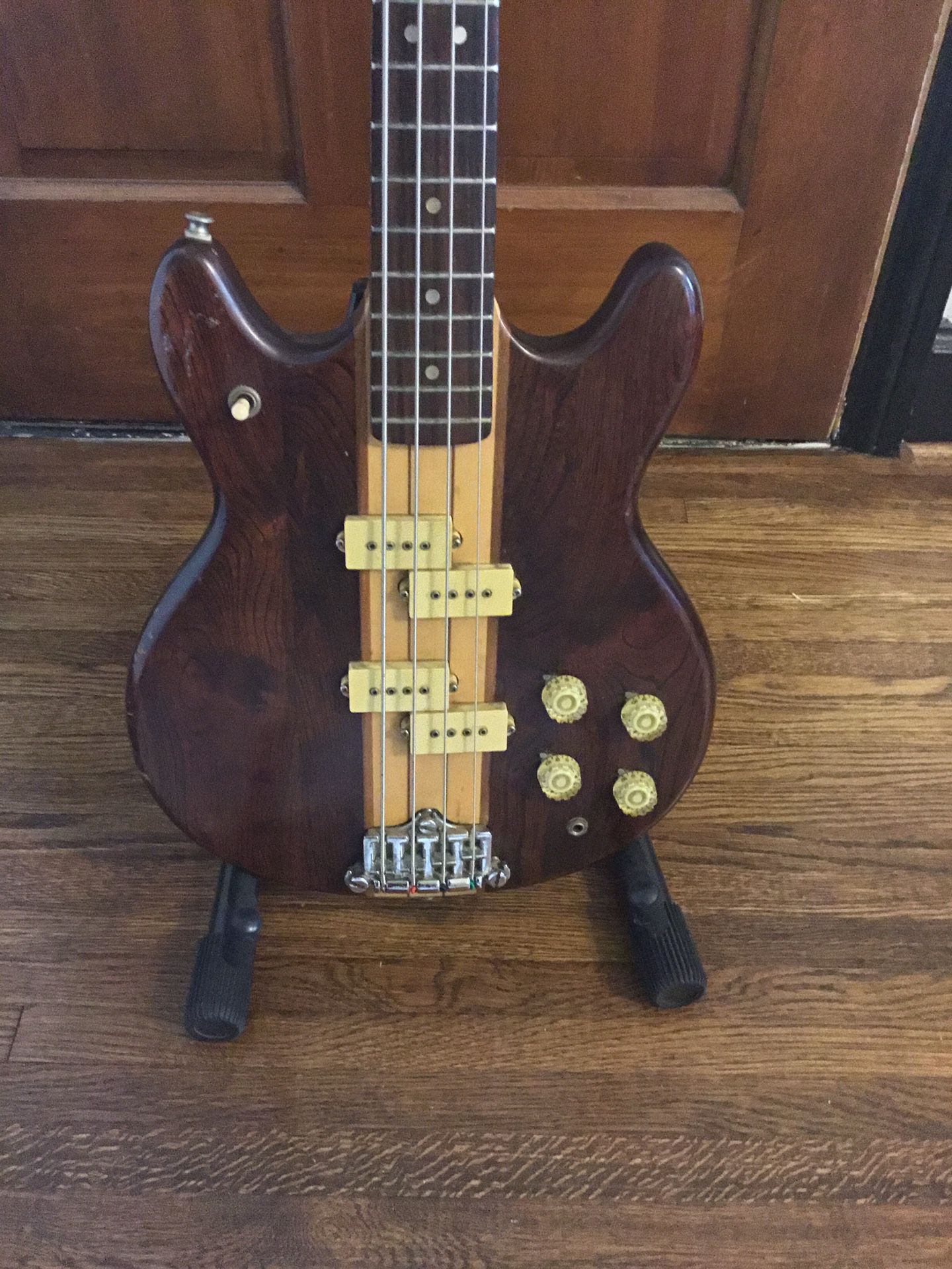 1979 Vantage Bass - made in Japan. Neck through body with double P-bass pick ups.