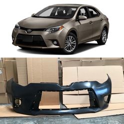 Replacement Front Bumper Primed And Ready To Paint For 2014 2015 2016 Toyota Corolla Sedan S SE