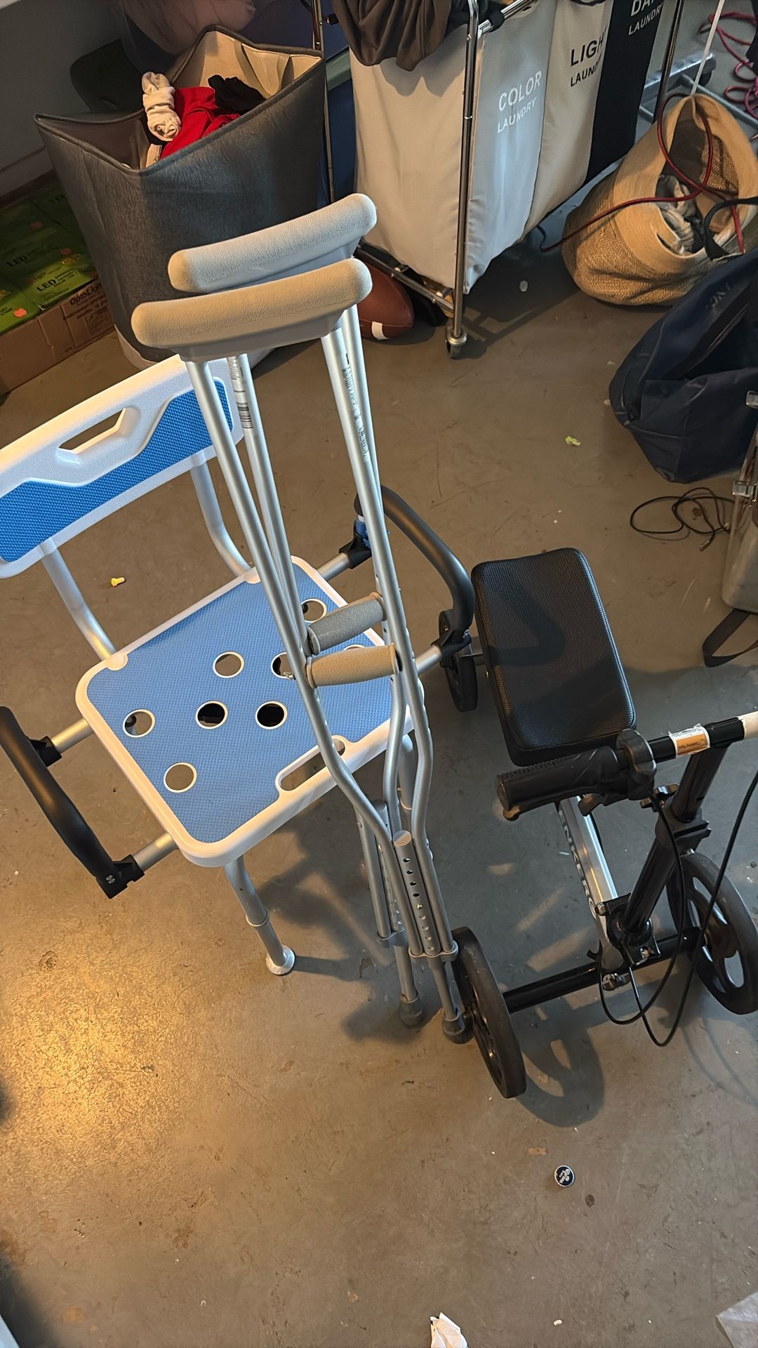 Shower Chair, Scooter, Crutches