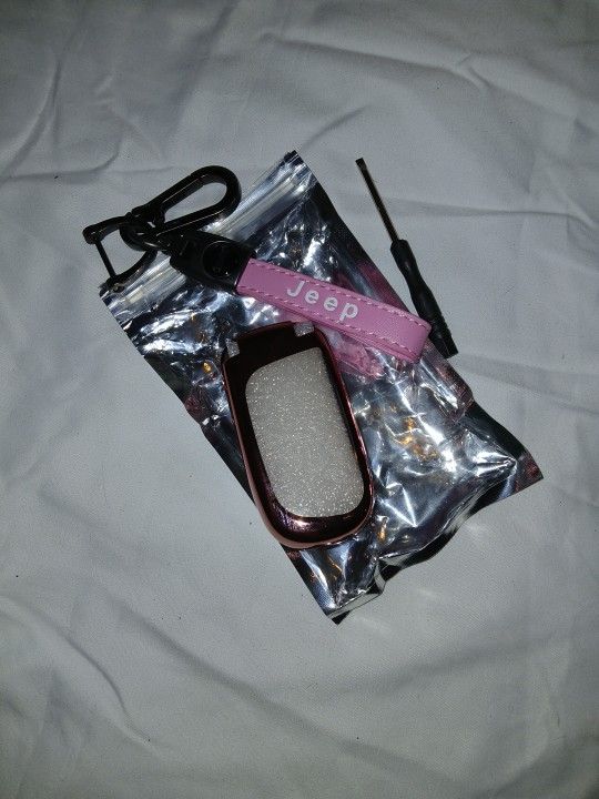Pink Jeep Key Fob And Keychain