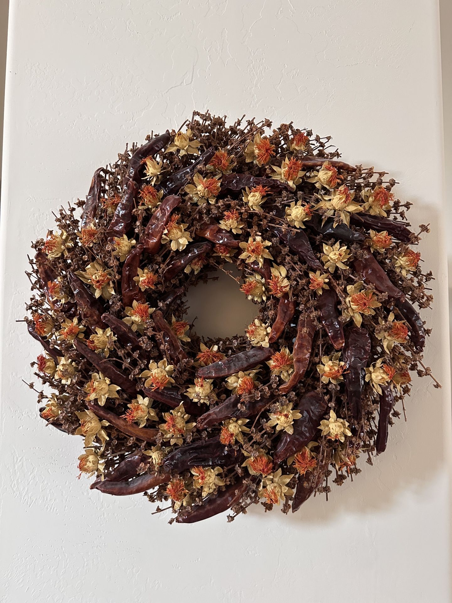 Dried Flower and Chili Wreath