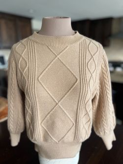 Cable Knit Crewneck Sweater