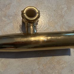 Rod Holder-Adjustable Clamp on  Titanium Gold Stainless Steel