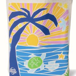 Earth Breeze Summer Shores Organic Cotton Canvas Tote Bag