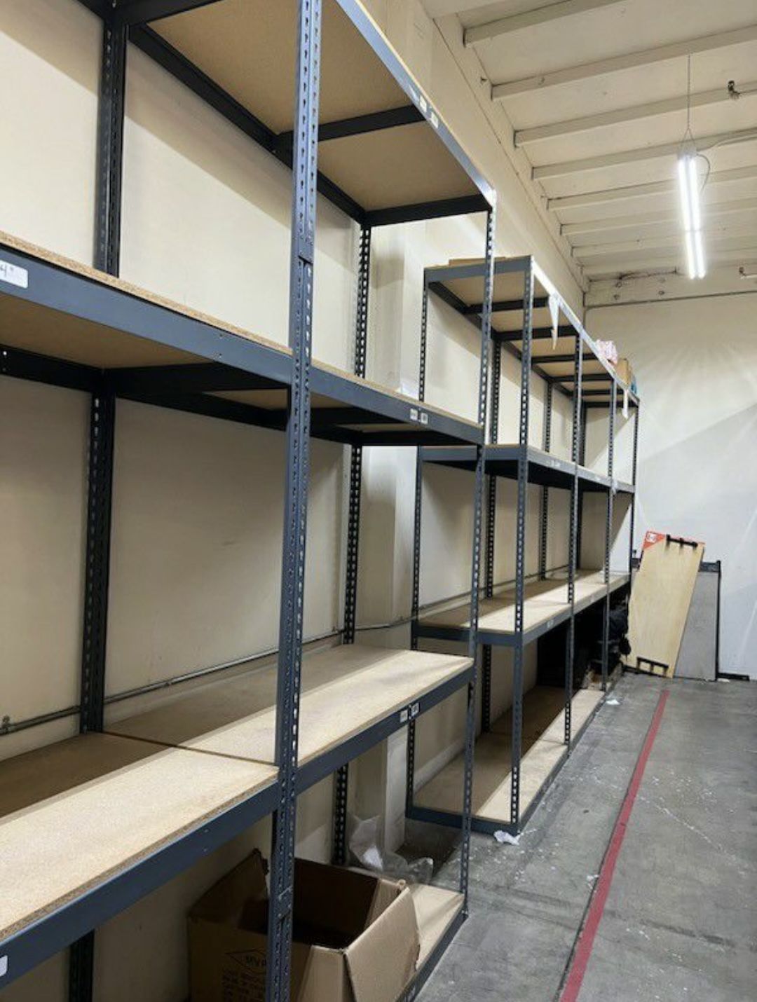 Warehouse Shelving 72 in L x 24 in D Industrial Boltless Storage Racks New Similar To Uline Delivery & Assembly Available