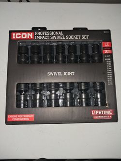 ICON 13-Piece 1/2" Drive Metric Impact Swivel Socket Set