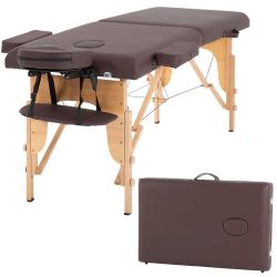 A603 $60  Massage Bed Portable Massage Table 24 inche Wide Lash Bed Heigh Adjustable 2 Folding Spa Table with Non-Woven Bag for Spa Footmassage Facial