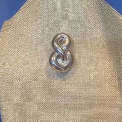 Vintage FREDERIC JEAN DUCLOS 925 Silver Electroform Hollow Brooch