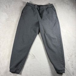 Gymshark Crest Jogger Sweatpants Men’s L Gray Unisex Fleece Logo Gym #1146