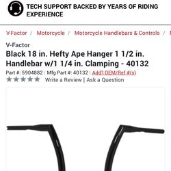 18” Ape Hanger Handlebars 