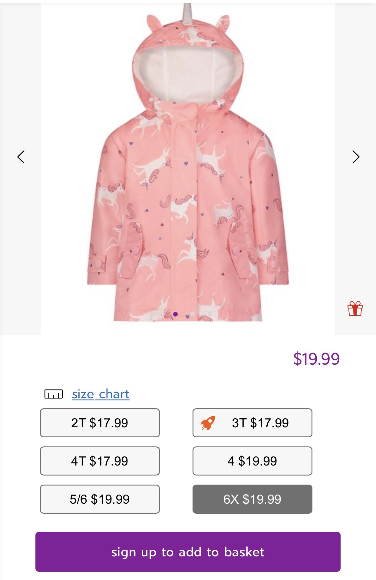 Carter's | Pink Unicorn Ears & Horn Raincoat - Toddler & Girls