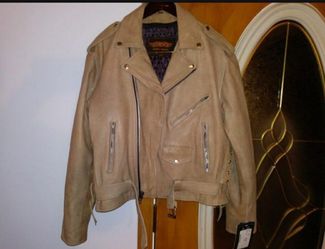 New Women's Leather Coat Size Large