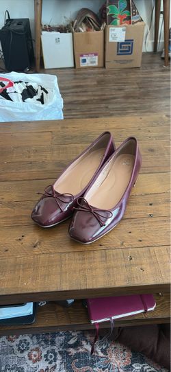 Burgundy Ballet Heels
