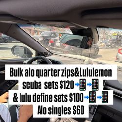 ALO MENS QUARTER ZIPS/WOMENS LULULEMON JACKET