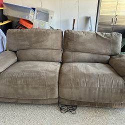 Brown Power Oversized Loveseat