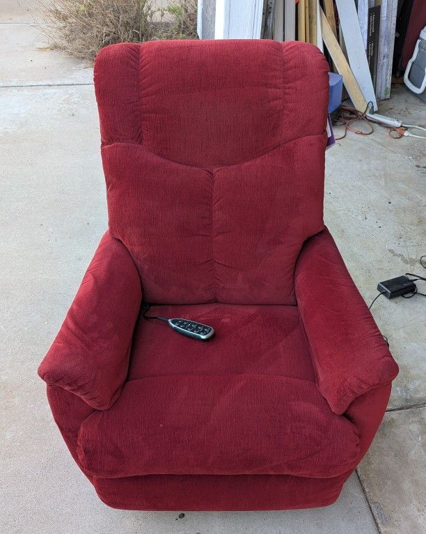 Red La-Z-Boy Rocking Electric Recliner w/ Heat & Massage