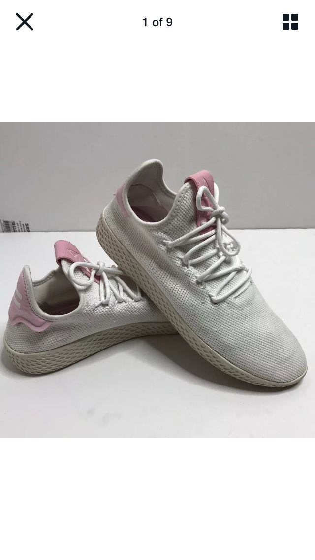 Manga juicio Descendencia Adidas Pharrell Williams Tennis HU Shoes Women's Size 9.5 White/pink for  Sale in Camarillo, CA - OfferUp